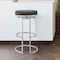 Armen Living Vander 30" Gray Faux Leather and Brushed Stainless Steel Swivel Bar Stool LCVDBABSGR30 - alternate 4